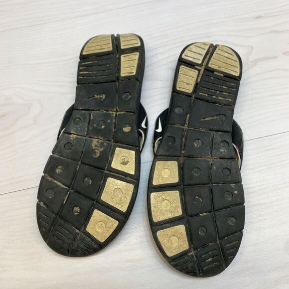Nike Comfort Footbed Flip Flops Black White Thong Sandals 354925-011 Size 9 - Picture 6 of 8